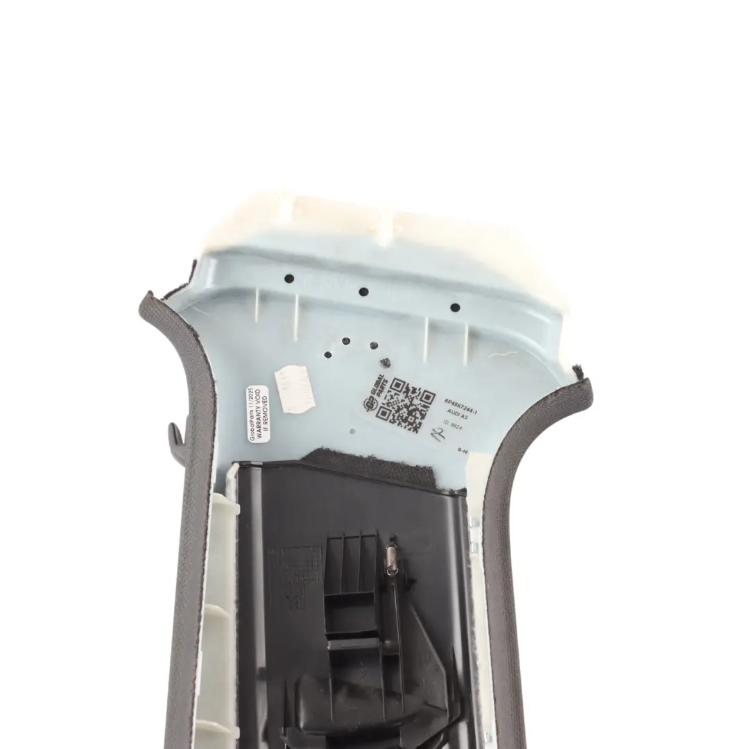 Audi A3 8P Cache De Montant B Droit Noir - SKU 8P4867244-1 - Numéro de pièce 8P4867244