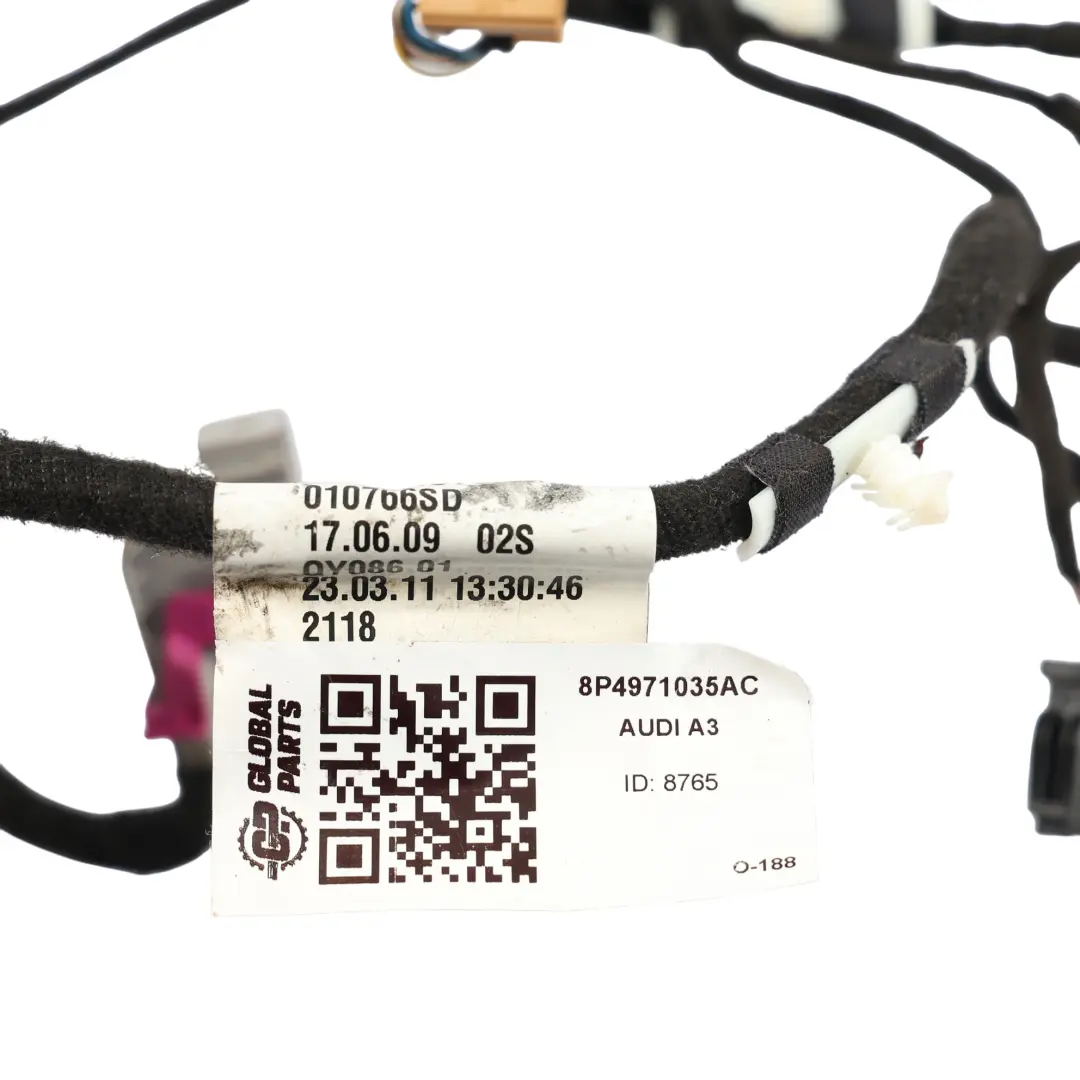 Cablaggio Porta Lato Guidatore Cavo Elettrico per Audi A3 8P con numero di parte 8P4971035AC Audi A3 8P Cablaggio Porta Lato Guidatore Cavo Elettrico - SKU 8P4971035AC - Numero di parte 8P4971035AC