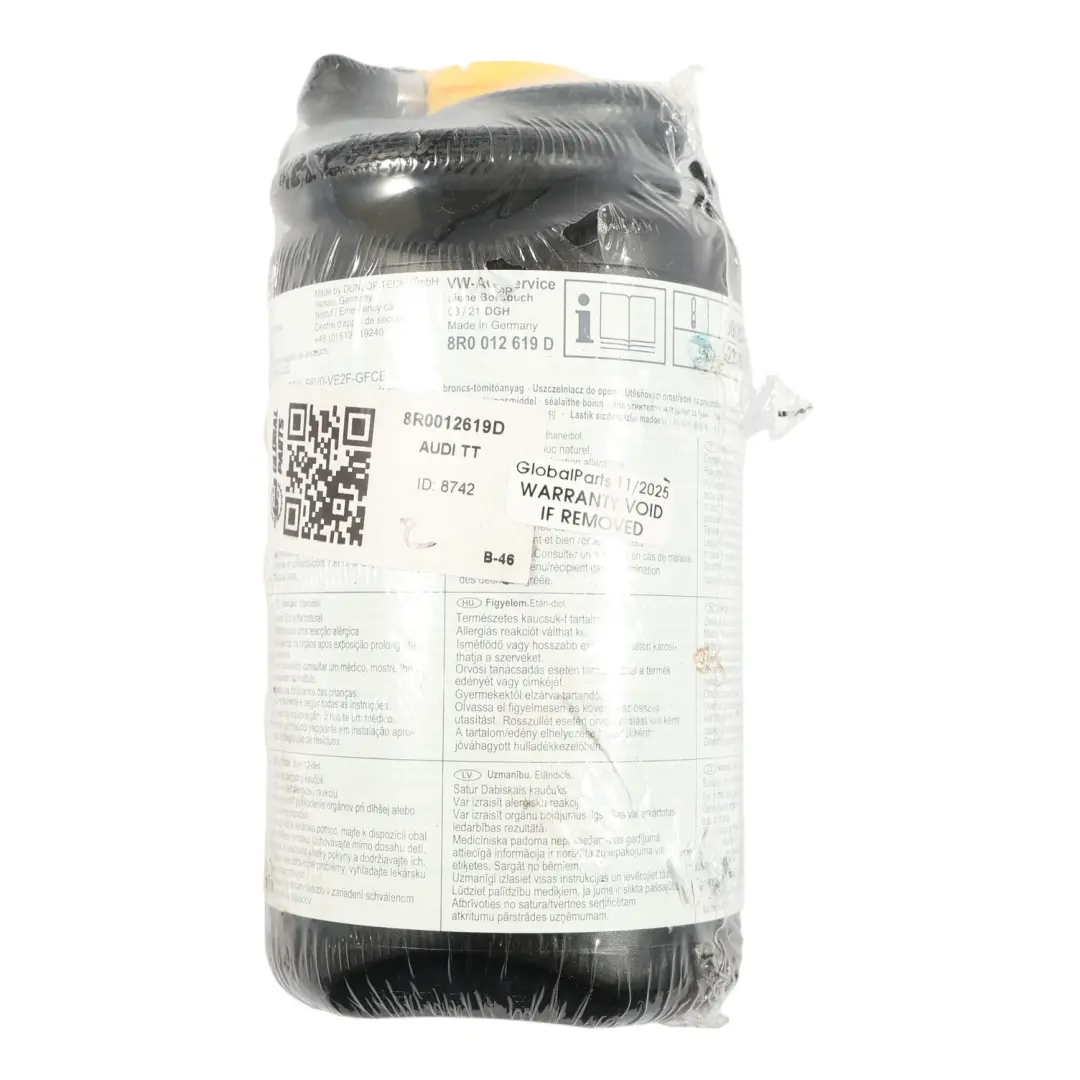 Audi A4 B9 A5 F5 TT 8S Pegamento Reparador Sellador Neumáticos - SKU 8R0012619D - Número de pieza 8R0012619D