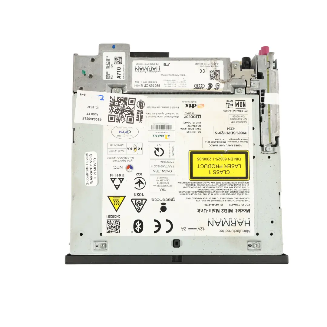 Audi TT FV Mk3 Navi SD GPS MMI Multimedia Head Unit Module - SKU 8S0035021E - Part number 8S0035021E