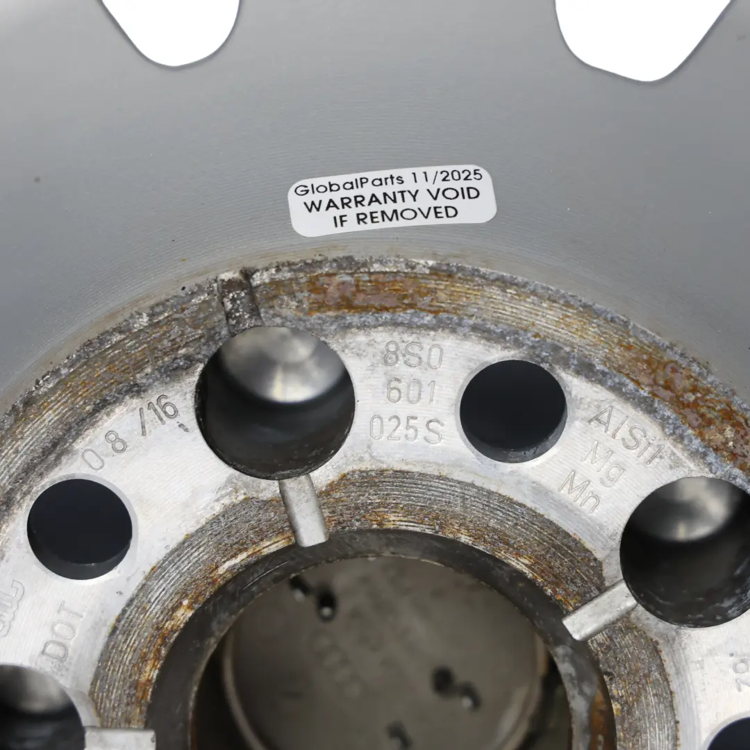 Audi TT 8S Silver Wheel Alloy Rim 20" 9J ET:52 Multi Spoke - SKU 8S0601025S-4 - Part number 8S0601025S