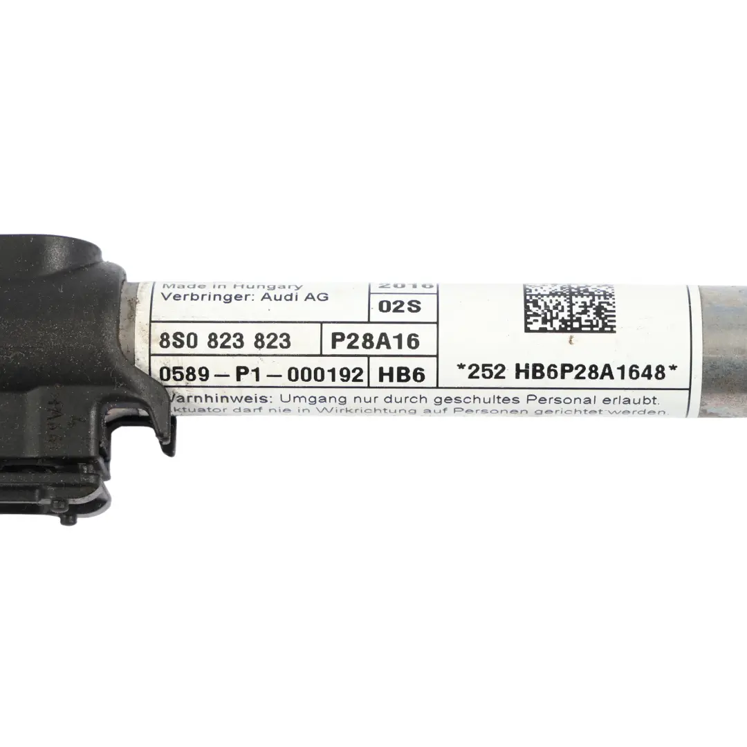 8S Fronthaube Fußgänger Schutz Aktuator Aktivator für Audi TT FV mit Teilenummer 8S0823823 Audi TT FV 8S Fronthaube Fußgänger Schutz Aktuator Aktivator - SKU 8S0823823 - Teilenummer 8S0823823