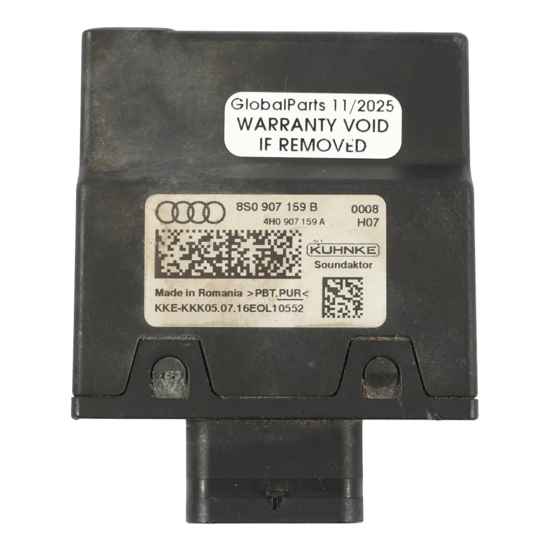 Module De Commande Acoustique Unité De Contrôle ECU pour Audi TT FV à propos du numéro de pièce 8S0907159B Audi TT FV Module De Commande Acoustique Unité De Contrôle ECU - SKU 8S0907159B - Numéro de pièce 8S0907159B