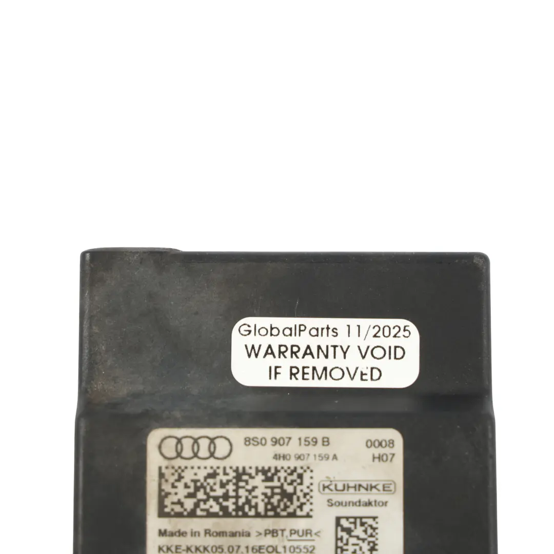 Controllore Acustico Unità Modulo Di Controllo ECU per Audi TT FV con numero di parte 8S0907159B Audi TT FV Controllore Acustico Unità Modulo Di Controllo ECU - SKU 8S0907159B - Numero di parte 8S0907159B
