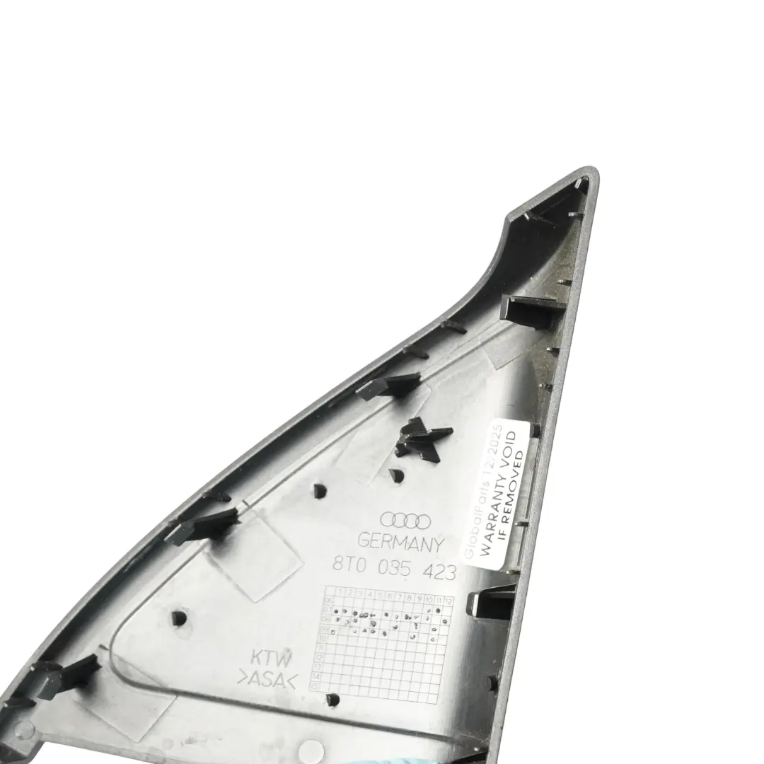 Vordertür Hochtöner Lautsprecher Abdeckung Trim Links Panel für Audi A5 8T mit Teilenummer 8T0035423 Audi A5 8T Vordertür Hochtöner Lautsprecher Abdeckung Trim Links Panel - SKU 8T0035423 - Teilenummer 8T0035423