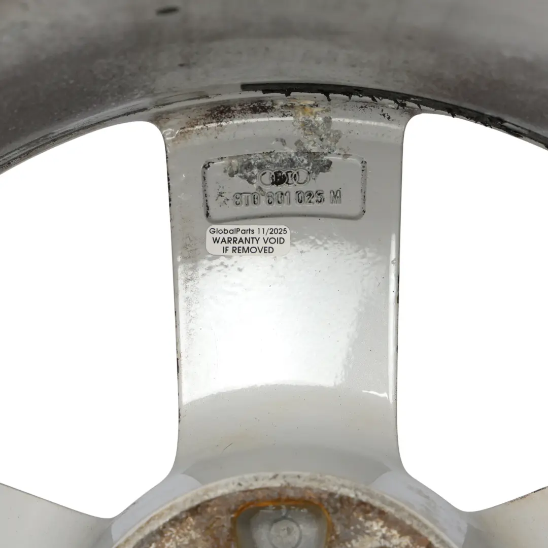 Alloy Rim 18" 8.5J ET:29 Le Mans Silver Star Spoke to Audi A5 8T Wheel with Part number 8T0601025M Audi A5 8T Wheel Alloy Rim 18" 8.5J ET:29 Le Mans Silver Star Spoke - SKU 8T0601025M-1 - Part number 8T0601025M