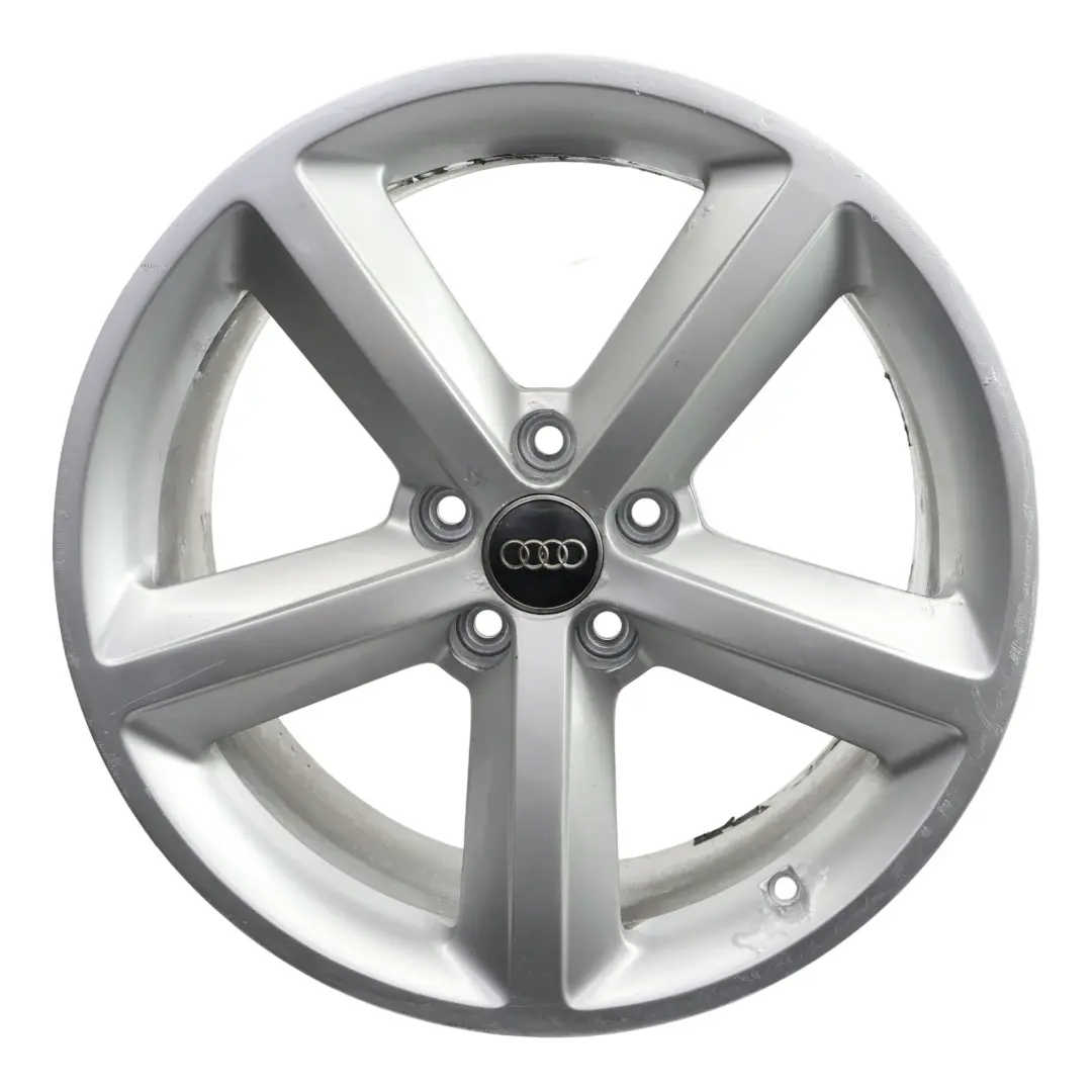 Audi A5 8T Wheel Alloy Rim Silver 18" 8.5J ET:29 Star Spoke - SKU 8T0601025M-4 - Part number 8T0601025M