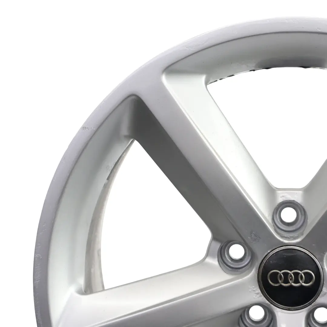 Audi A5 8T Wheel Alloy Rim Silver 18" 8.5J ET:29 Star Spoke - SKU 8T0601025M-4 - Part number 8T0601025M
