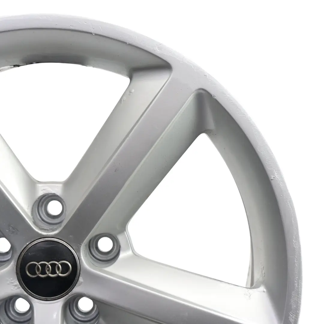Audi A5 8T Wheel Alloy Rim Silver 18" 8.5J ET:29 Star Spoke - SKU 8T0601025M-4 - Part number 8T0601025M