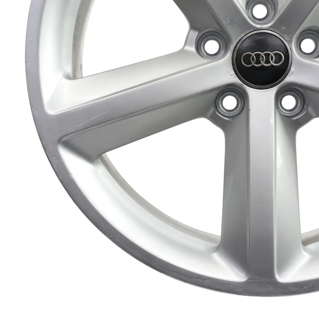 Audi A5 8T Wheel Alloy Rim Silver 18" 8.5J ET:29 Star Spoke - SKU 8T0601025M-4 - Part number 8T0601025M