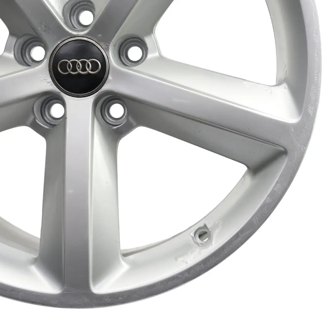 Audi A5 8T Wheel Alloy Rim Silver 18" 8.5J ET:29 Star Spoke - SKU 8T0601025M-4 - Part number 8T0601025M