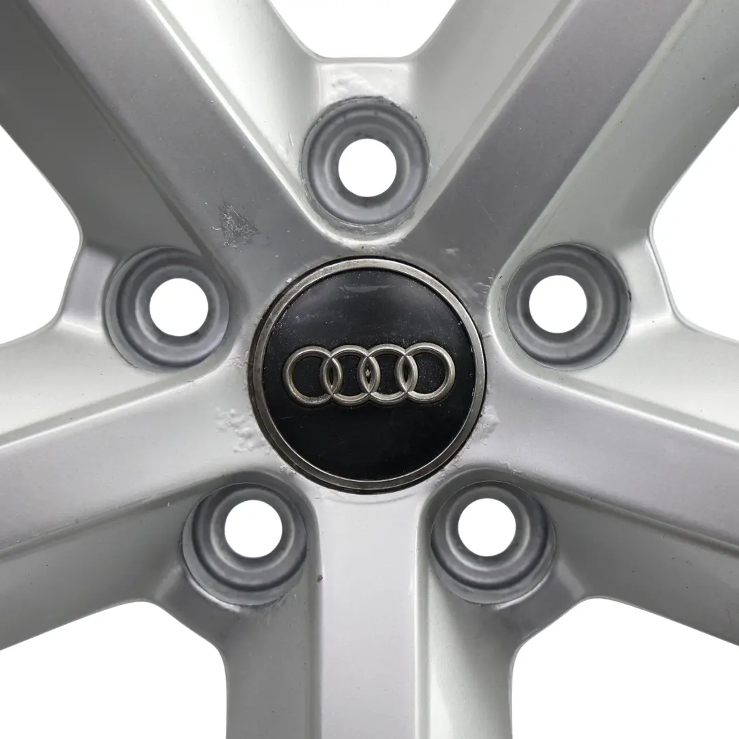 Audi A5 8T Wheel Alloy Rim Silver 18" 8.5J ET:29 Star Spoke - SKU 8T0601025M-4 - Part number 8T0601025M
