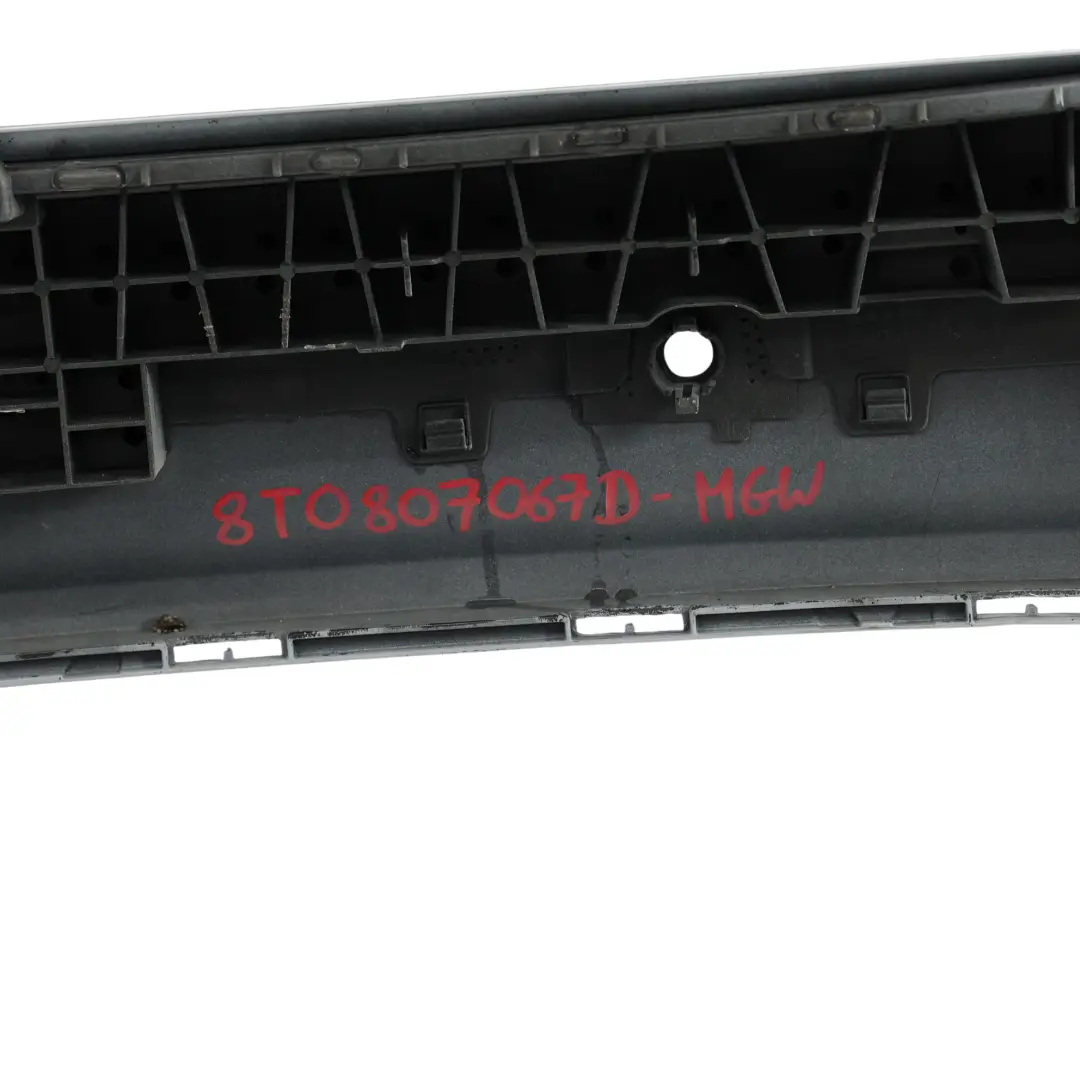 Audi A5 8T Rear Bumper Trim Panel Covering Glacier White Pearl - S9R - SKU 8T0807067D-MGW - Part number 8T0807067D