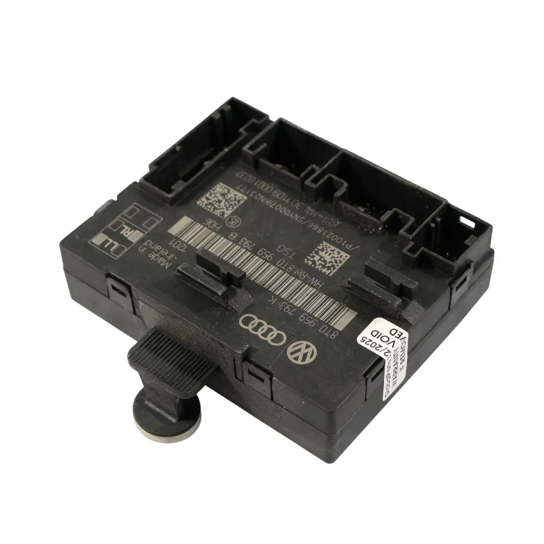 Modulo Unità Di Controllo Porta Lato Guida Anteriore per Audi A4 B8 A5 8T con numero di parte 8T0959793K Audi A4 B8 A5 8T Modulo Unità Di Controllo Porta Lato Guida Anteriore - SKU 8T0959793K - Numero di parte 8T0959793K