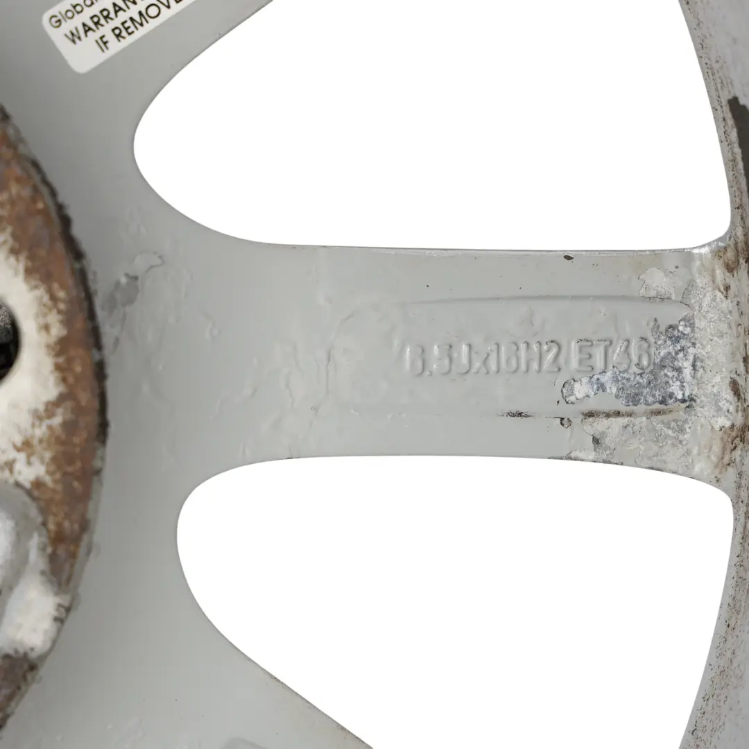 Audi A3 8V Silberne Leicht Metall Felge 16" 6.5J ET46 - SKU 8V0601025BM-1 - Teilenummer 8V0601025BM