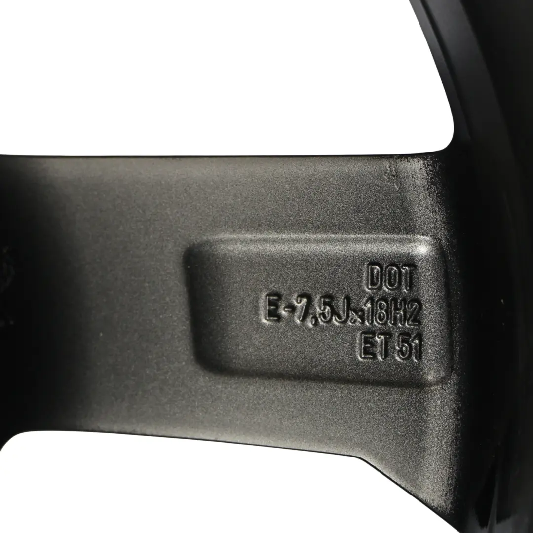 Audi A3 8V Jante Alliage Noir Turbine 18" 7,5J ET:51 - SKU 8V0601025DS-5 - Numéro de pièce 8V0601025DS