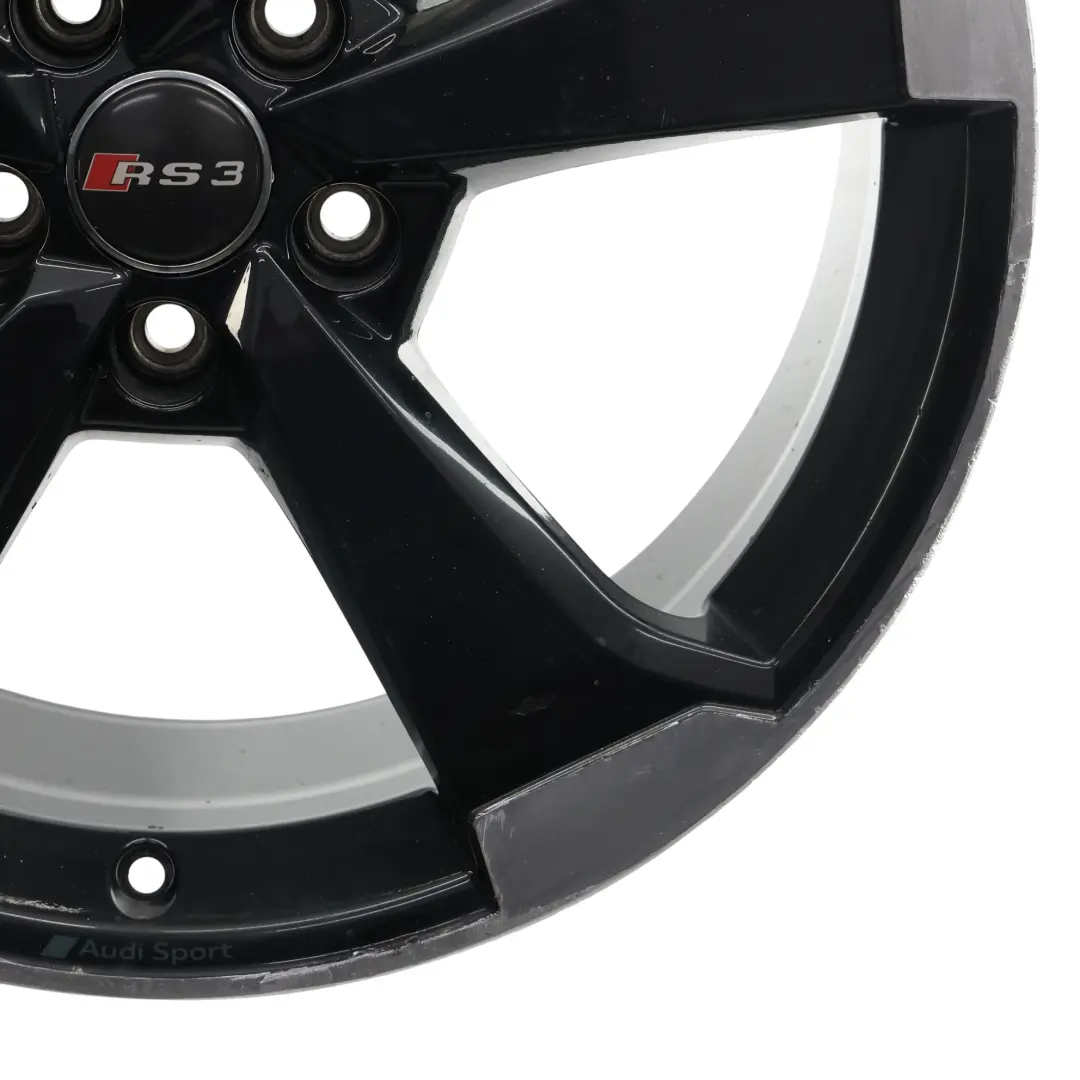 Audi A3 RS3 8V Schwarzer Rotor Alufelge 19" 8,0J ET:49 - SKU 8V0601025FA-2 - Teilenummer 8V0601025FA