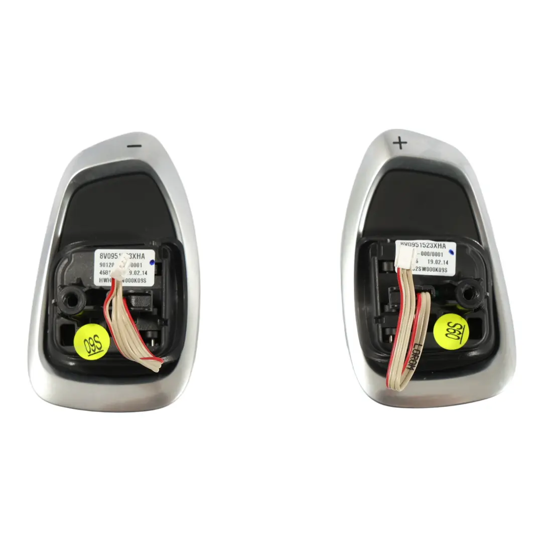 Steering Wheel Aluminium Shift Paddle Set to Audi A3 8V A4 B9 A5 8T with Part number 8V0951523XHA Audi A3 8V A4 B9 A5 8T Steering Wheel Aluminium Shift Paddle Set - SKU 8V0951523XHA - Part number 8V0951523XHA