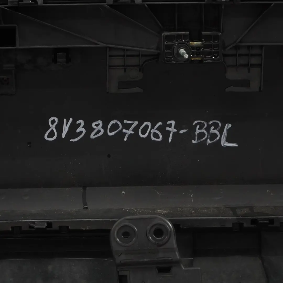 Bumper Trim Panel Covering Brilliant Black Metallic - Y9B to Audi A3 8V Rear with Part number 8V3807067 Audi A3 8V Rear Bumper Trim Panel Covering Brilliant Black Metallic - Y9B - SKU 8V3807067-BBL - Part number 8V3807067