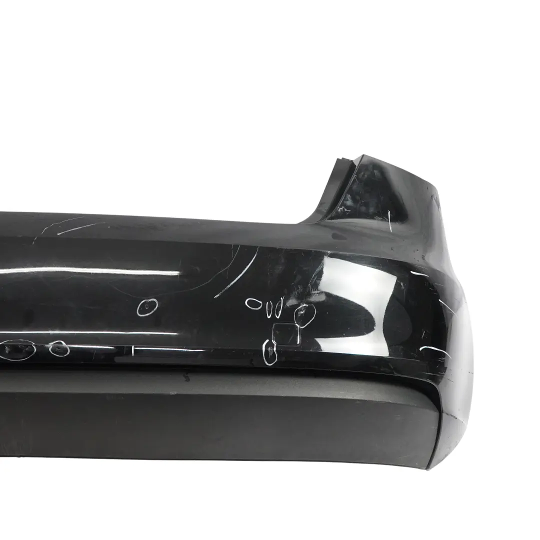 Audi A3 8V Rear Bumper Trim Panel Covering Brilliant Black Metallic - Y9B - SKU 8V3807067-BBL - Part number 8V3807067