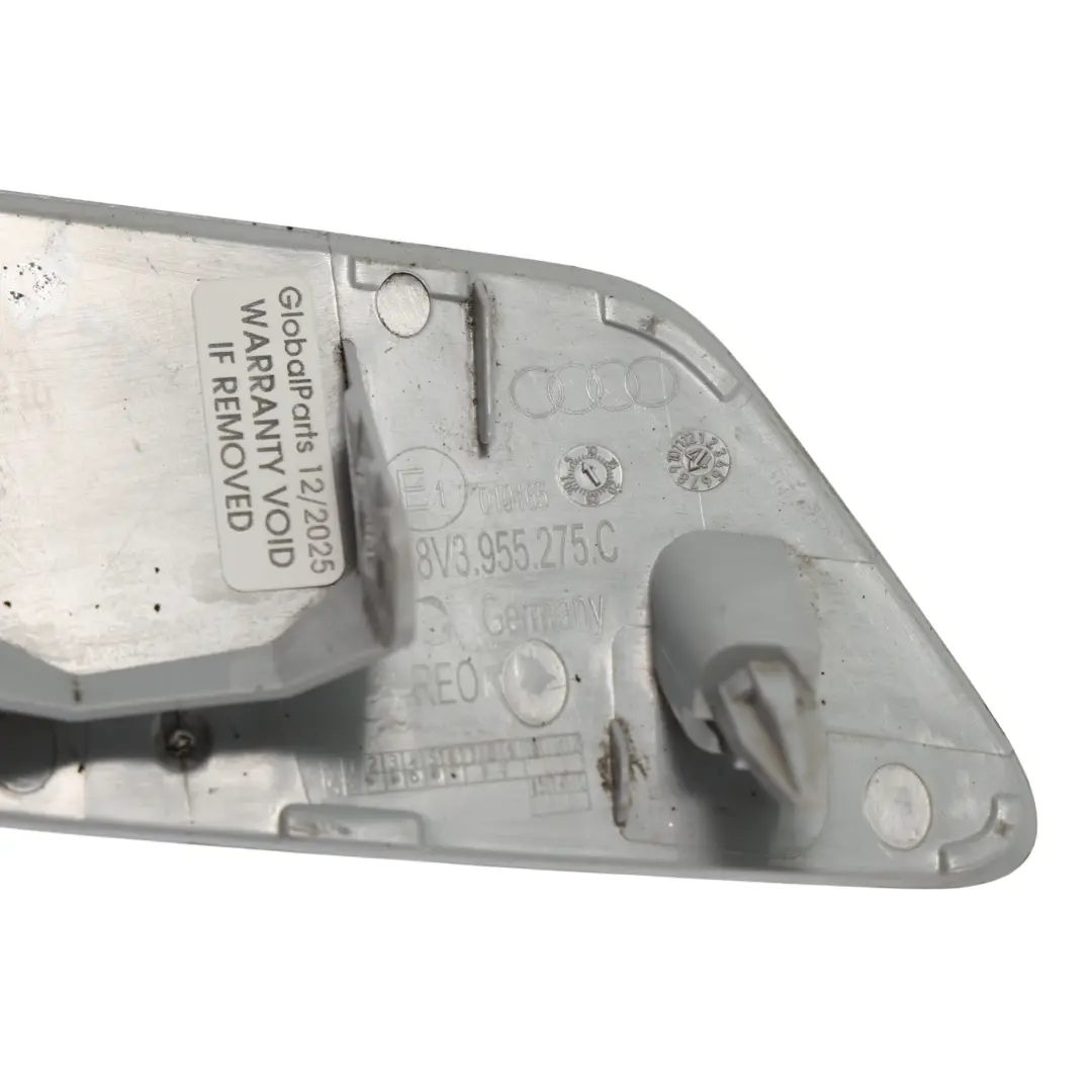 Scheinwerferwaschanlage Abdeckung Kappe Vorne Links Ibis White Y9C für Audi A3 S3 8V mit Teilenummer 8V3955275C Audi A3 S3 8V Scheinwerferwaschanlage Abdeckung Kappe Vorne Links Ibis White Y9C - SKU 8V3955275C-IWH - Teilenummer 8V3955275C