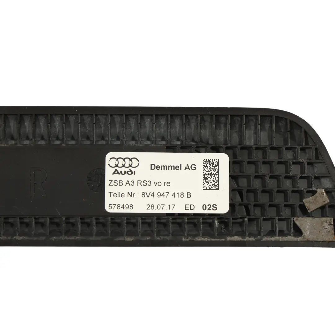 Audi RS3 8V Front Door Illuminated Sill Strip Plate Trim Right O/S - SKU 8V4947418B - Part number 8V4947418B
