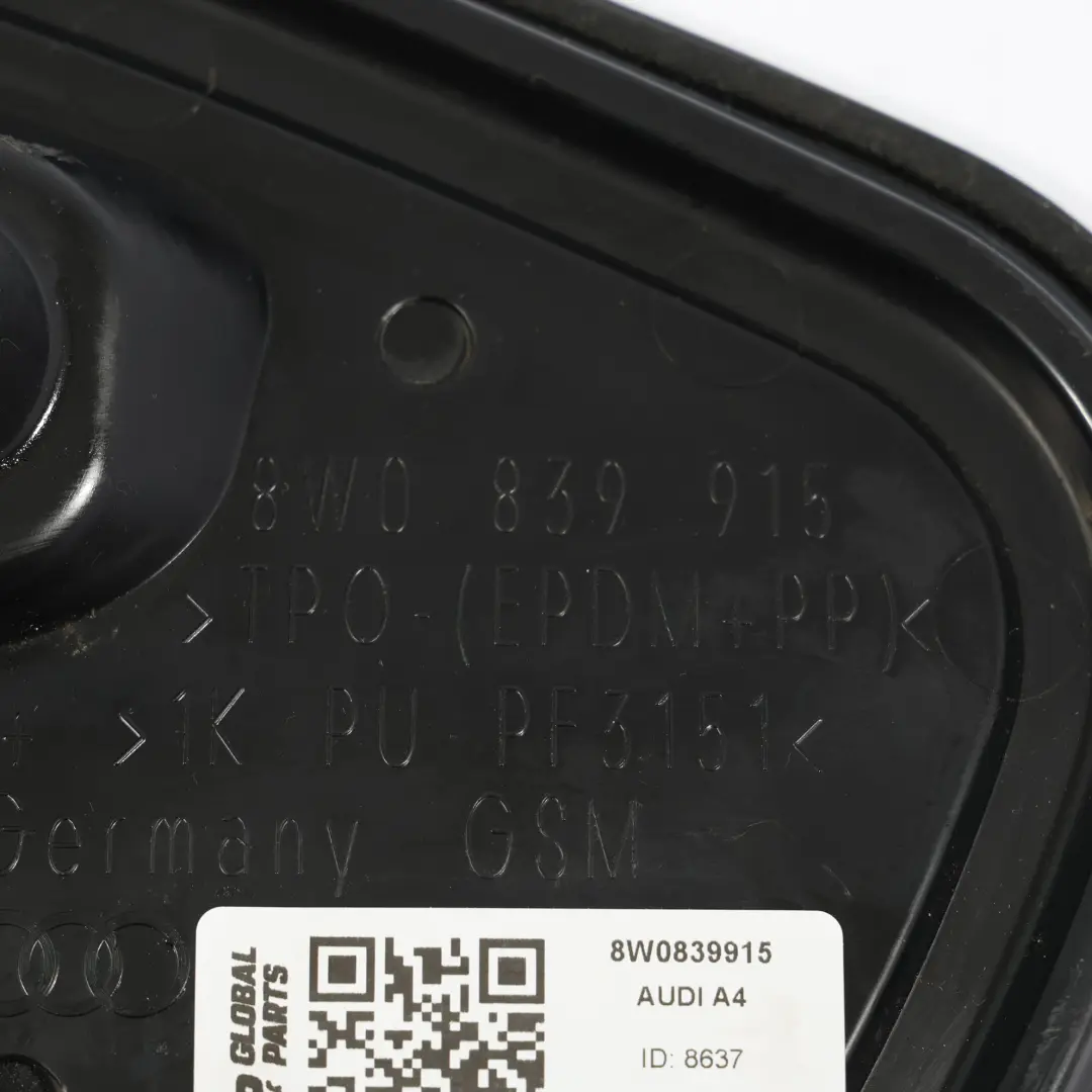 Osłona Mechanizmu Zamka Drzwi Lewa Lewy Tył do Audi A4 B9 o numerze 8W0839915 Audi A4 B9 Osłona Mechanizmu Zamka Drzwi Lewa Lewy Tył - SKU 8W0839915 - Numer Części 8W0839915