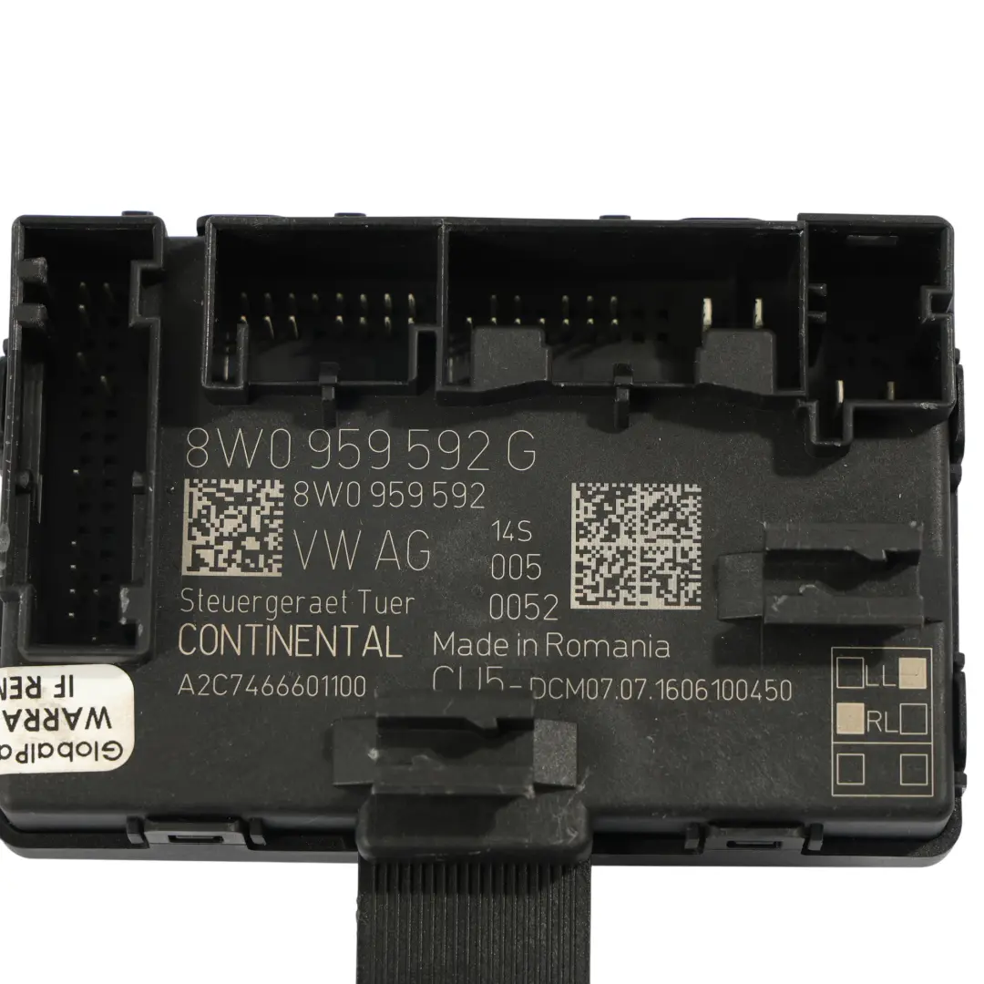 Audi A4 B9 Fronttürmodul Steuergerät Beifahrerseite - SKU 8W0959592G - Teilenummer 8W0959592G