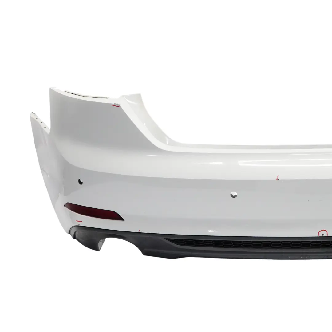 Audi A5 F5 Tylny Zderzak S-Line Glacier White Pearl Biały Perłowy - S9R - SKU 8W6807067AA-MGW - Numer Części 8W6807067AA