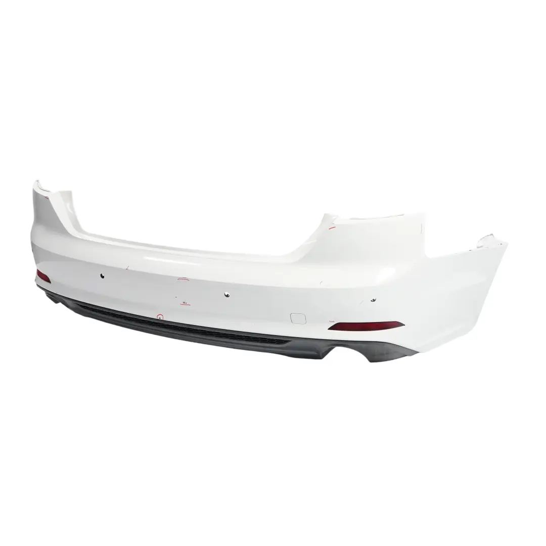 Audi A5 F5 Bumper Rear Trim Panel S-Line Glacier White Pearl - S9R - SKU 8W6807067AA-MGW - Part number 8W6807067AA