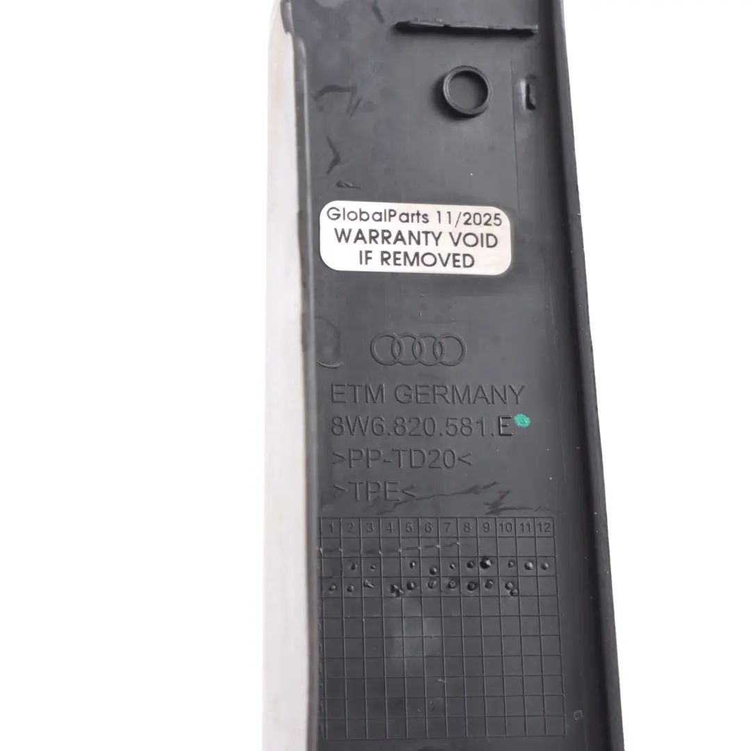 Front Wing Fender Trim Protection Panel Cover Left N/S to Audi A5 F5 with Part number 8W6820581E Audi A5 F5 Front Wing Fender Trim Protection Panel Cover Left N/S - SKU 8W6820581E - Part number 8W6820581E