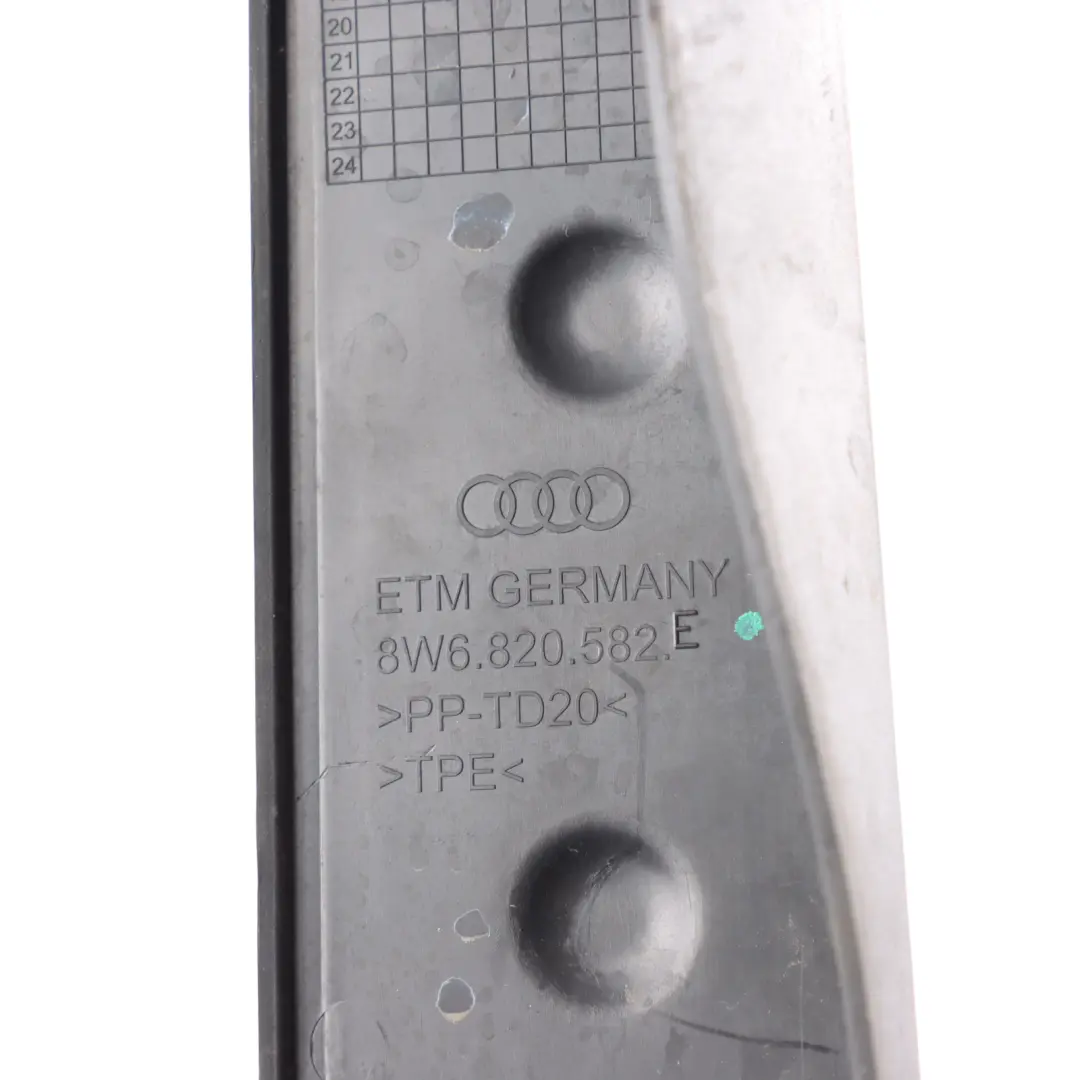 Front Wing Fender Trim Protection Panel Cover Right O/S to Audi A5 F5 with Part number 8W6820582E Audi A5 F5 Front Wing Fender Trim Protection Panel Cover Right O/S - SKU 8W6820582E - Part number 8W6820582E