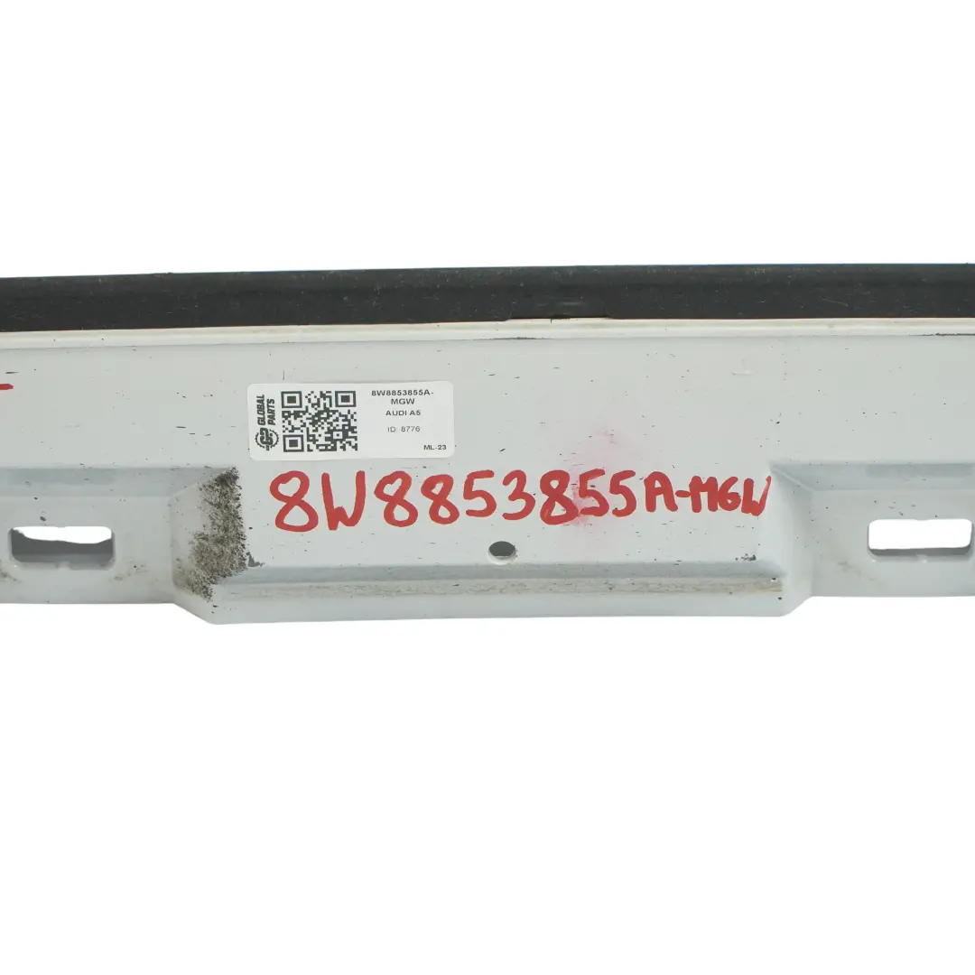 Audi A5 F5 Faldón Lateral Izquierdo Panel Cubre Umbral Glacier White Pearl - S9R - SKU 8W8853855A-MGW - Número de pieza 8W8853855A