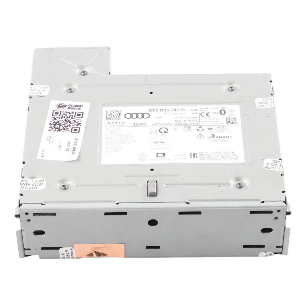 Audi A3 8Y Multimedia Radio CD Player Bluetooth Control Head Unit - SKU 8Y0035043B - Part number 8Y0035043B