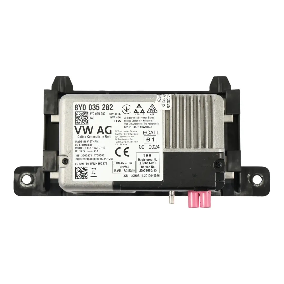 8Y Servizio Online Modulo Di Controllo Bluetooth per Audi A3 S3 RS3 con numero di parte 8Y0035282 Audi A3 S3 RS3 8Y Servizio Online Modulo Di Controllo Bluetooth - SKU 8Y0035282 - Numero di parte 8Y0035282