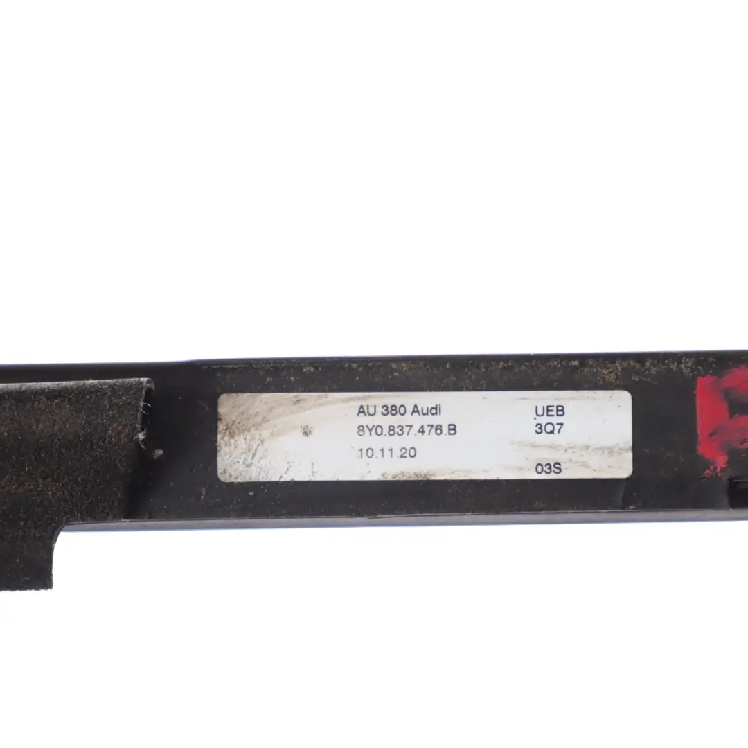 8Y Front Door Window Trim Outer Strip Right O/S Chrome to Audi A3 S3 with Part number 8Y0837476B Audi A3 S3 8Y Front Door Window Trim Outer Strip Right O/S Chrome - SKU 8Y0837476B - Part number 8Y0837476B