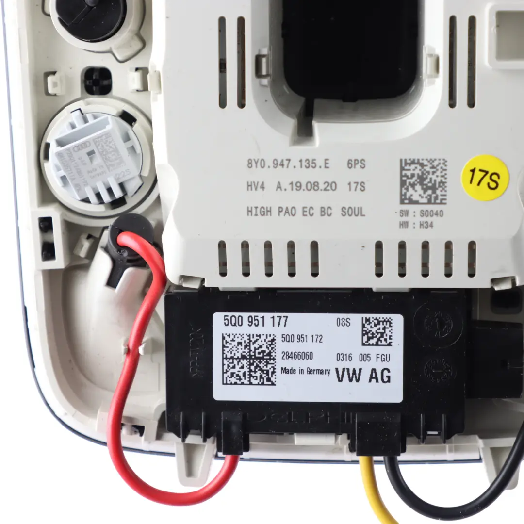 Audi A3 8Y Roof Light Interior Front Reading Lamp Switch Black - SKU 8Y0947135E - Part number 8Y0947135E