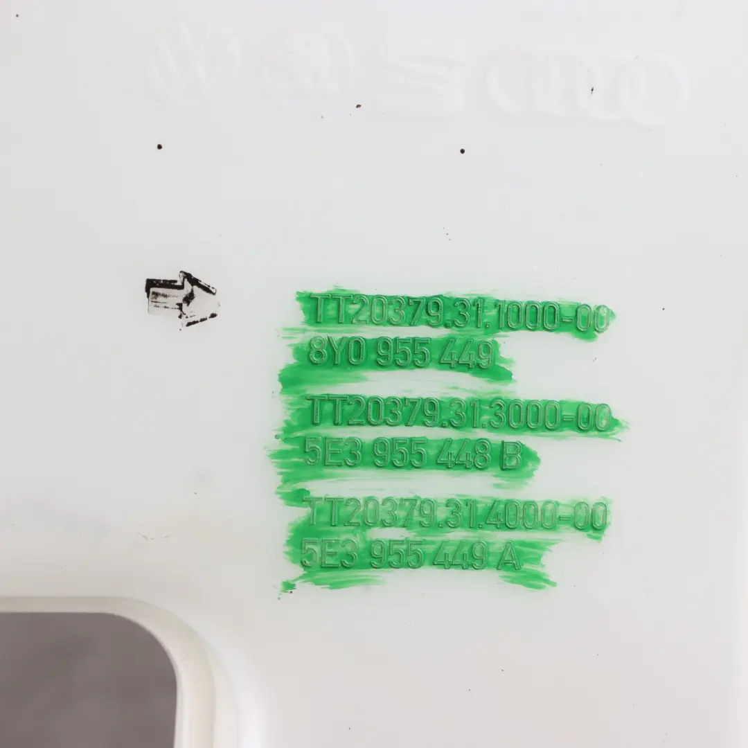 8Y Windscreen Washer Bottle Hose Pipe Cap Water Tank to Audi A3 with Part number 8Y0955449 Audi A3 8Y Windscreen Washer Bottle Hose Pipe Cap Water Tank - SKU 8Y0955449 - Part number 8Y0955449