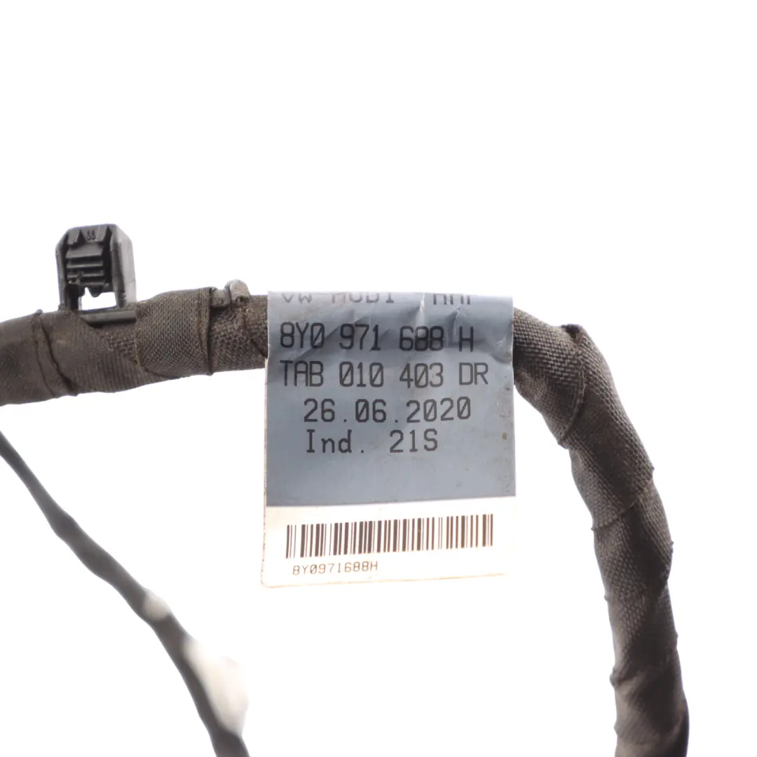 8Y Sportback Rear Door Wiring Loom Harness Cable Right O/S to Audi A3 with Part number 8Y0971688H Audi A3 8Y Sportback Rear Door Wiring Loom Harness Cable Right O/S - SKU 8Y0971688H - Part number 8Y0971688H