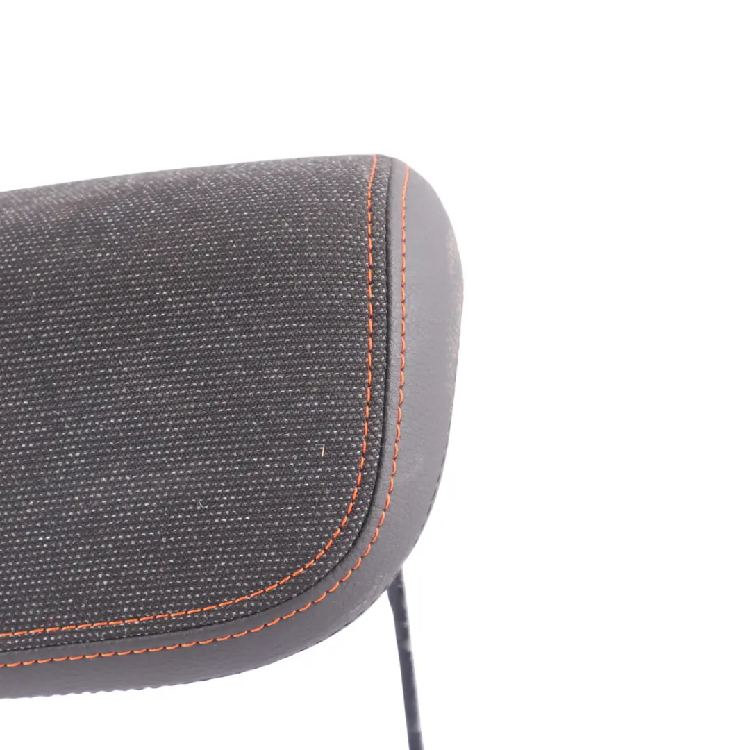 Asiento Trasero Reposacabezas Izquierdo Derecho Tela Antracita Naranja para BMW F40 con número de pieza 9108286 BMW F40 Asiento Trasero Reposacabezas Izquierdo Derecho Tela Antracita Naranja - SKU 9108286 - Número de pieza 9108286