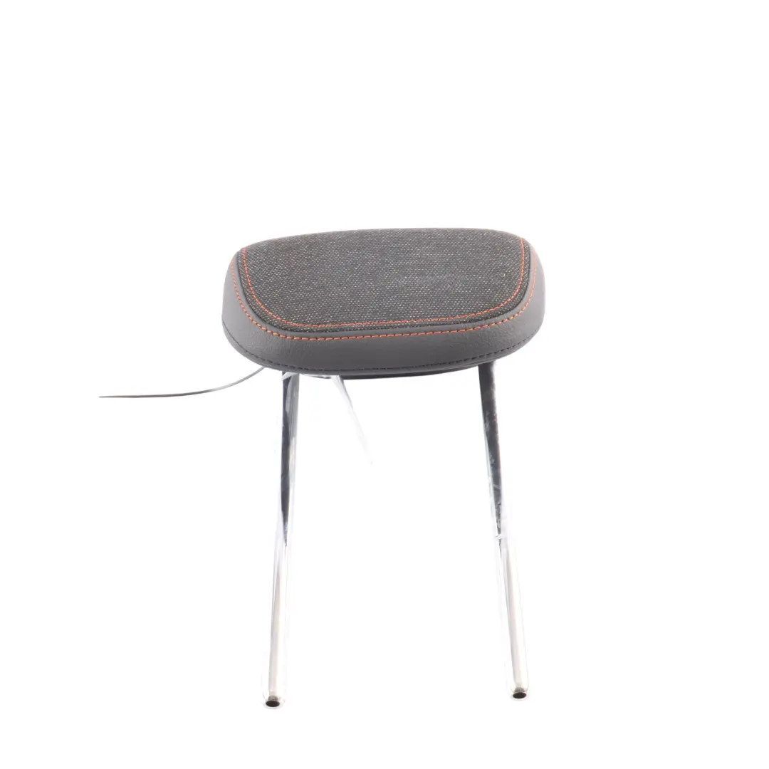 Asiento Trasero Reposacabezas Izquierdo Derecho Tela Antracita Naranja para BMW F40 con número de pieza 9108286 BMW F40 Asiento Trasero Reposacabezas Izquierdo Derecho Tela Antracita Naranja - SKU 9108286 - Número de pieza 9108286