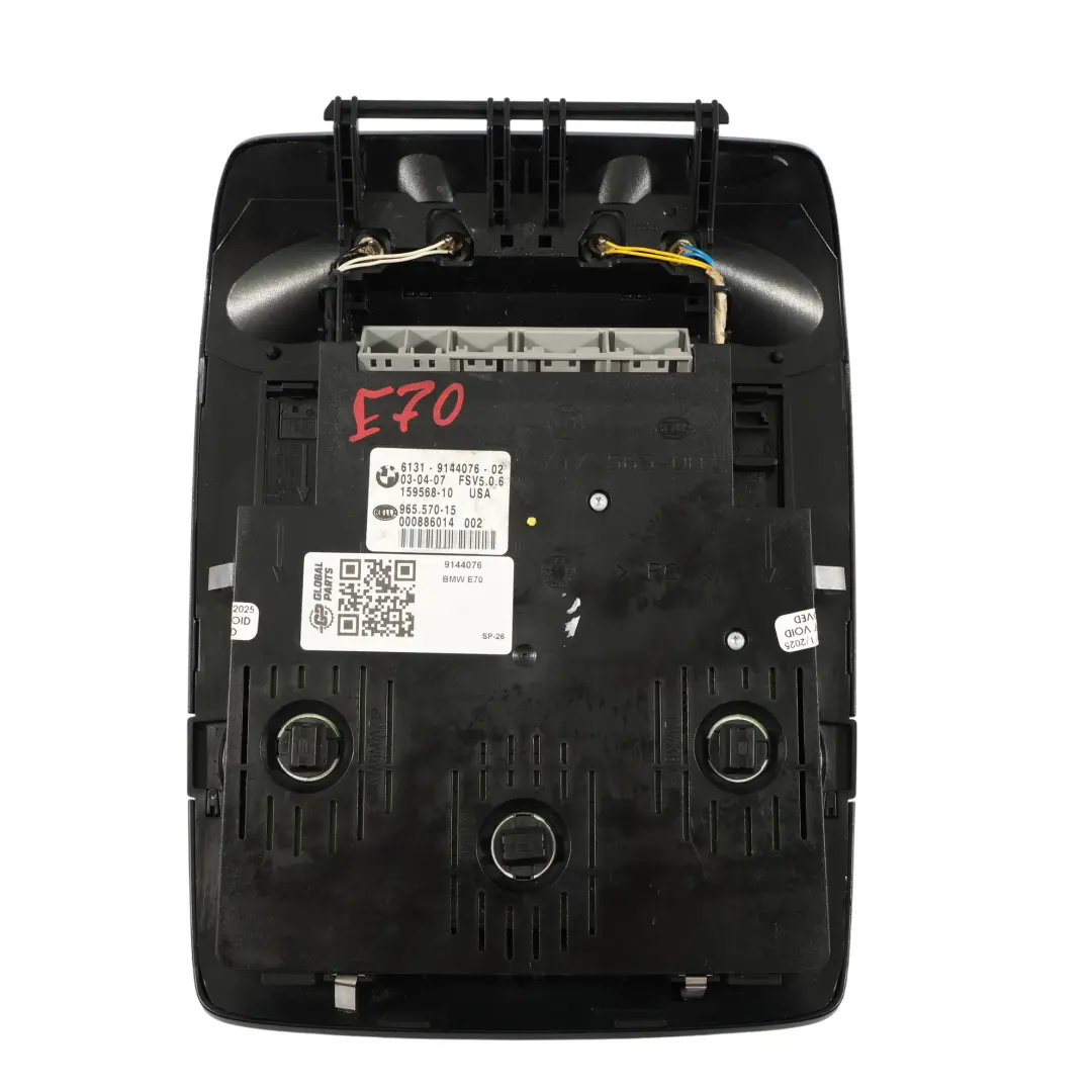 BMW X5 E70 E71 Światło Lampa Podsufitki Oświetlenie Kabiny Przód - SKU 9144076 - Numer Części 9144076