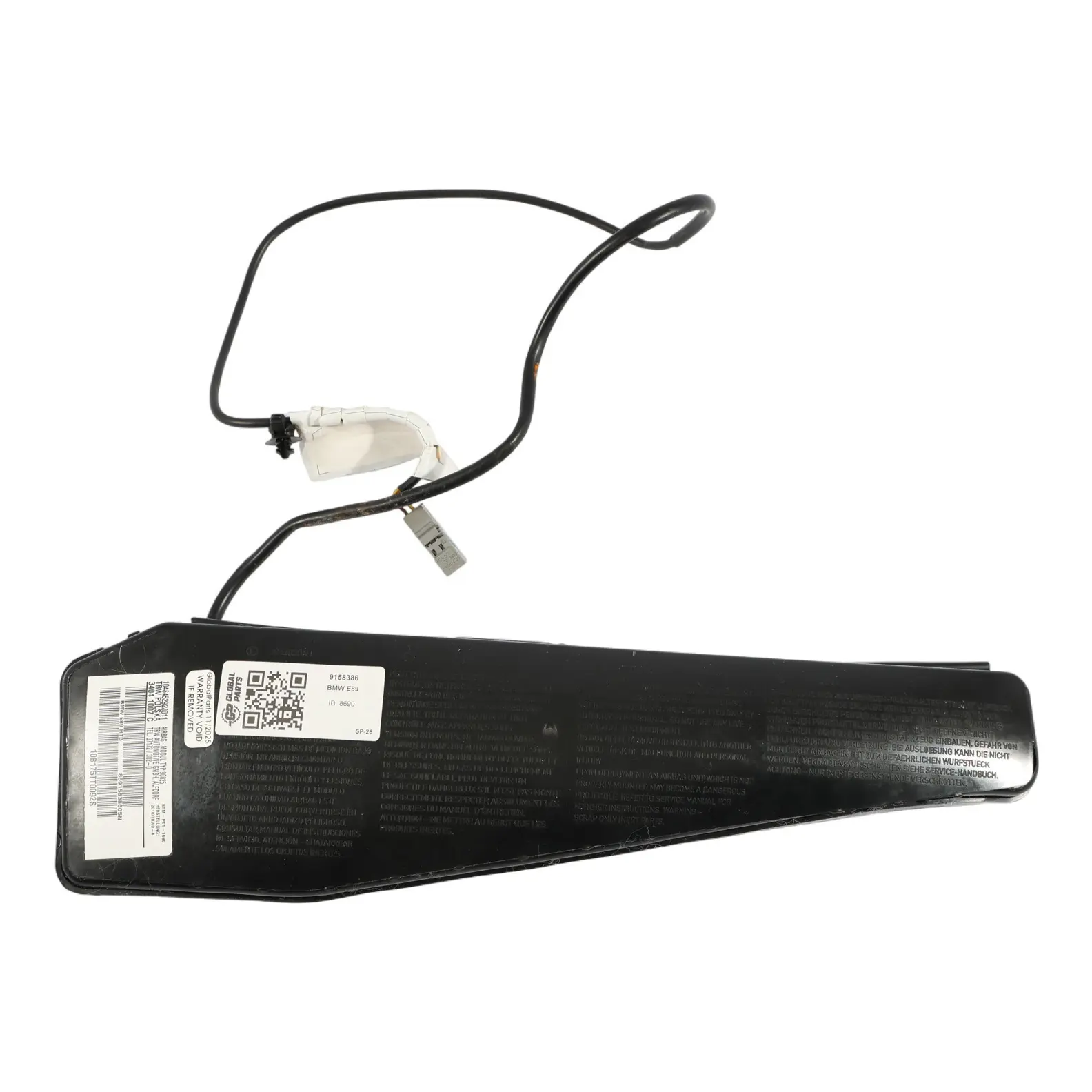 BMW Z4 E89 Roadster Cabrio Front Right O/S Seat Side Air Module 9158386