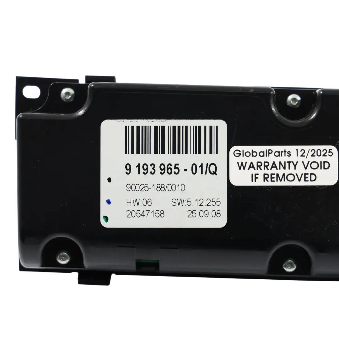 A/C Climatizador Calentador Interruptor Automático para BMW X5 E70 X6 E71 con número de pieza 9193965 BMW X5 E70 X6 E71 A/C Climatizador Calentador Interruptor Automático - SKU 9193965-1 - Número de pieza 9193965