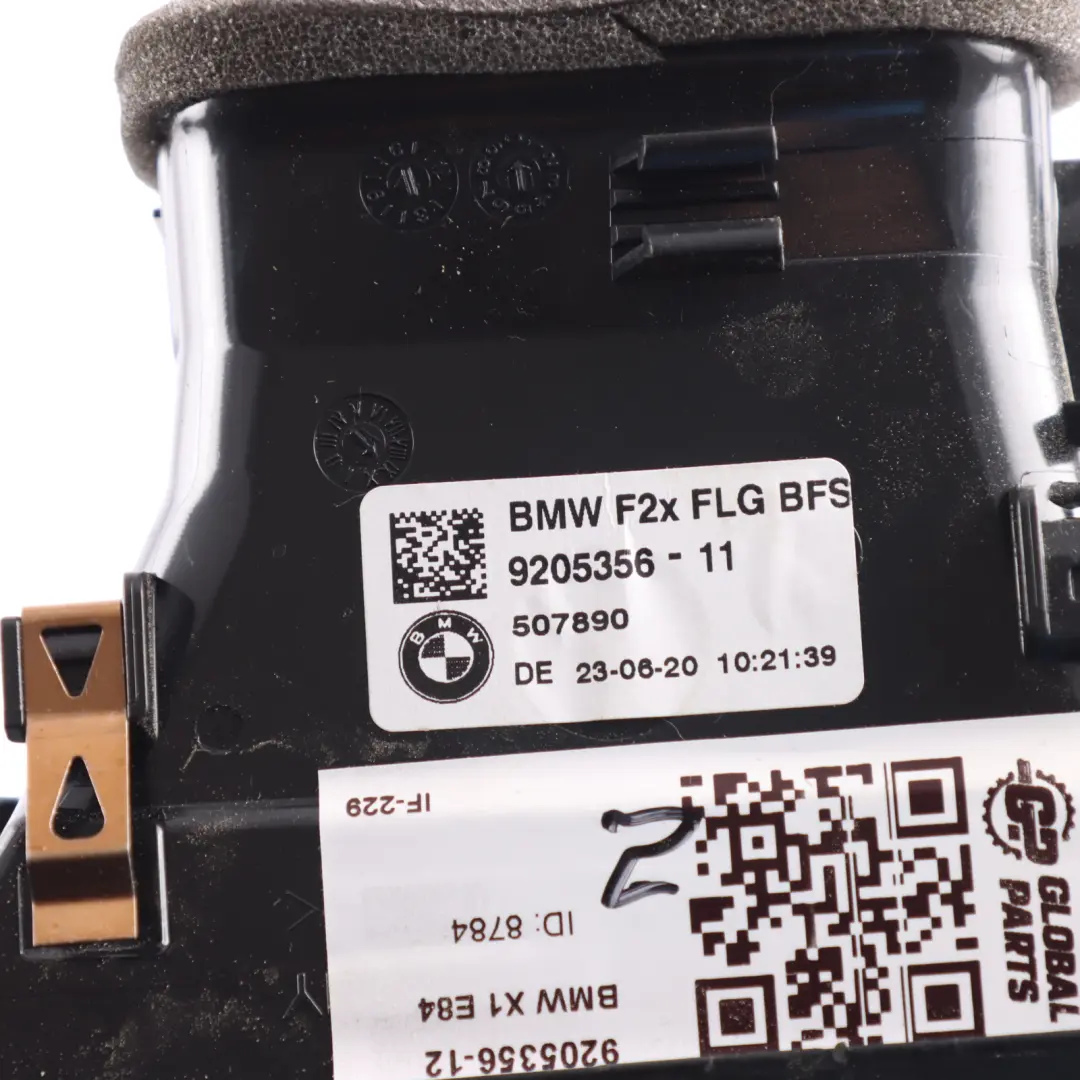 BMW F20 F21 F22 Dashboard Air Vent Right O/S Driver's Side Silver Black - SKU RHD-9205356-12 - Part number 9205356