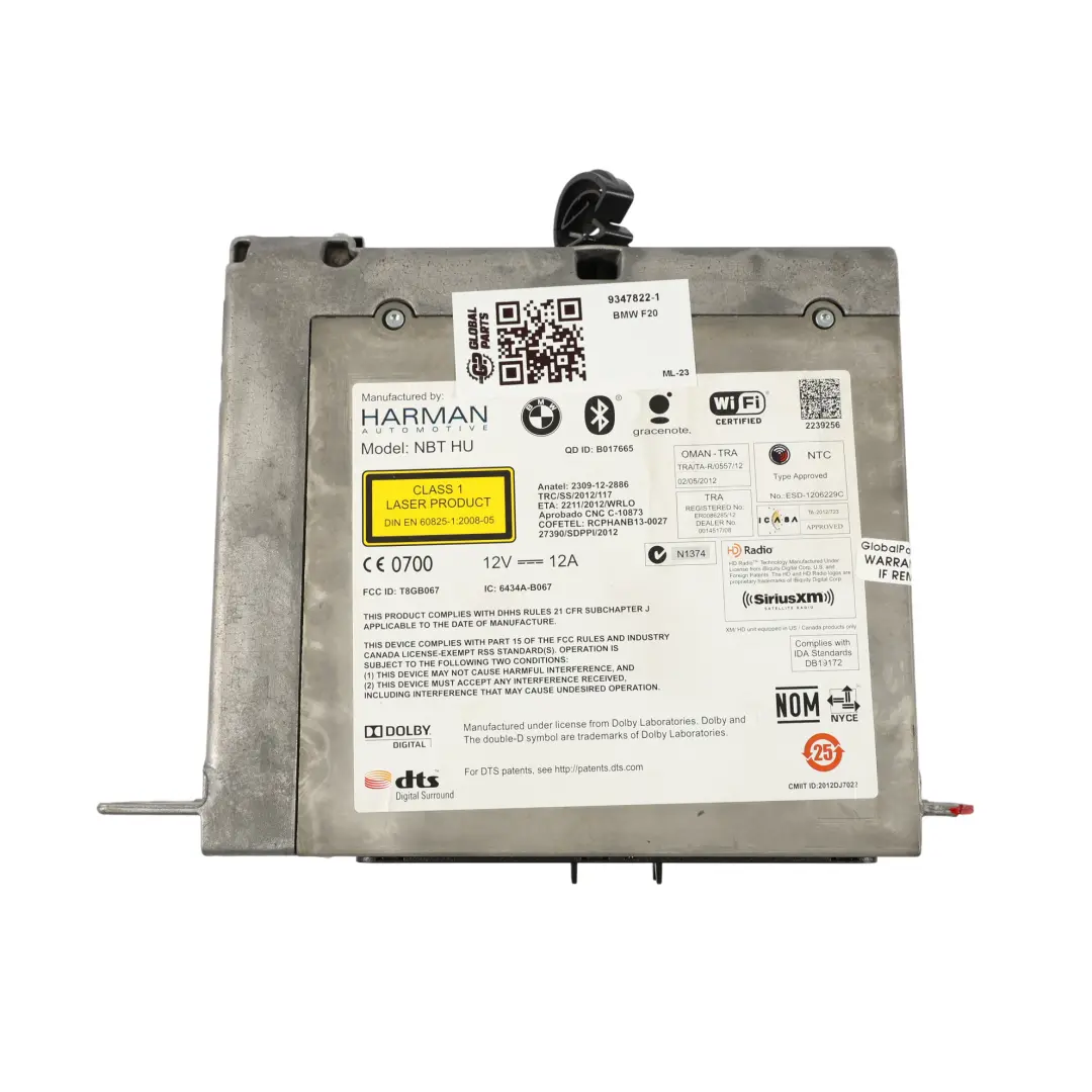 BMW F10 F11 F20 F30 Head Unit Navigation Sat Nav High Control Module - SKU 9347822-1 - Part number 9347822