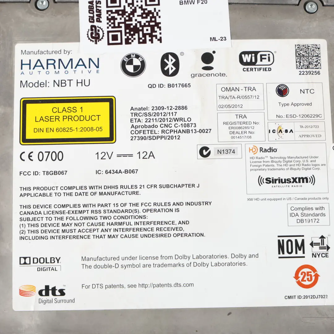 Module De Commande Haut De Gamme Système De Navigation pour BMW F10 F20 F30 à propos du numéro de pièce 9347822 BMW F10 F20 F30 Module De Commande Haut De Gamme Système De Navigation - SKU 9347822-1 - Numéro de pièce 9347822