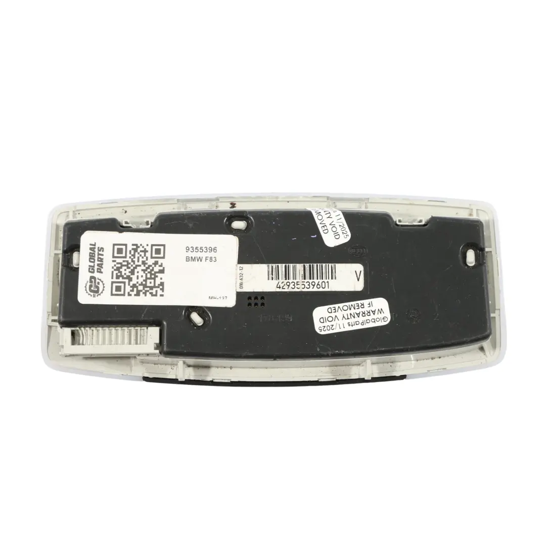 BMW F15 F20 F45 LCI Vordere Innenbeleuchtung Dachleuchte Panel Konsole - SKU 9355396 - Teilenummer 9355396