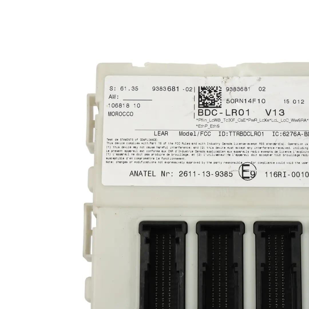Scatola Fusibili Modulo Controllo Corpo Anteriore ECU BCM 13275881 per Mini F55 con numero di parte 9383681 Mini F55 Scatola Fusibili Modulo Controllo Corpo Anteriore ECU BCM 13275881 - SKU 9383681-1 - Numero di parte 9383681