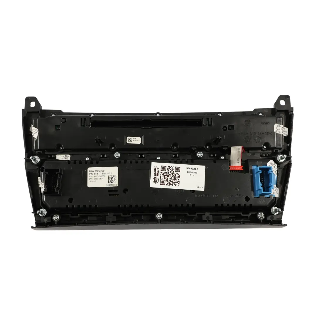 Air Conditioning Panel BMW F10 Radio A/C Switch Control Unit Black - SKU 9389025-1 - Part number 9389025